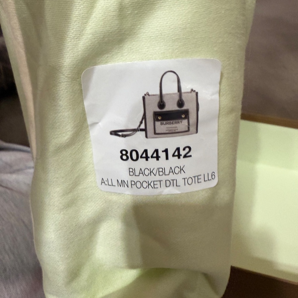 Burberry Mini Two-Tone Canvas Tote - Picture 11 of 13